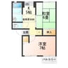メモリーハイム2 2Kの間取り