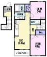 ヒナロードＳ 2DKの間取り