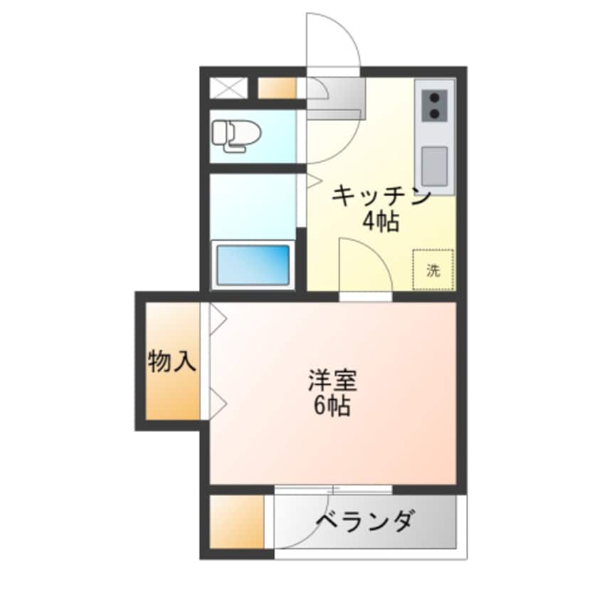 間取図 奥羽本線・山形線/山形駅 徒歩14分 3階 築37年
