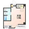 セントラルコーポ大築 1Rの間取り