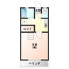2000パレドール 1Kの間取り