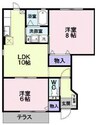 奥羽本線・山形線/さくらんぼ東根駅 徒歩13分 1階 築26年 2LDKの間取り