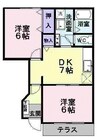 奥羽本線・山形線/さくらんぼ東根駅 徒歩11分 1階 築25年 2DKの間取り