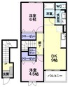 奥羽本線・山形線/さくらんぼ東根駅 徒歩10分 2階 築21年 2DKの間取り