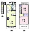 奥羽本線・山形線/さくらんぼ東根駅 徒歩20分 2階 築18年 2LDKの間取り