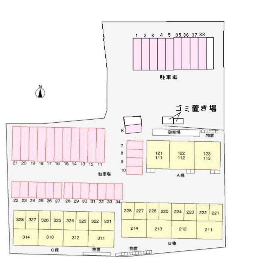 駐車場 奥羽本線・山形線/さくらんぼ東根駅 徒歩20分 2階 築18年