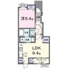 アンジェリックＩ 1LDKの間取り