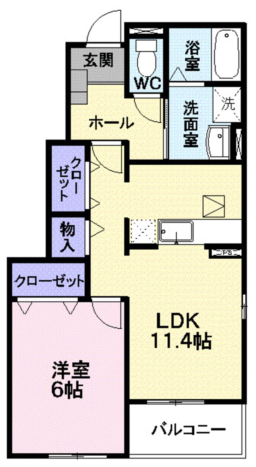 間取図 カルチェ・ド・モエ　Ｉ