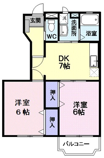 間取図 奥羽本線・山形線/さくらんぼ東根駅 徒歩25分 1階 築25年