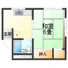 コーポ麻生1号棟　 1Kの間取り