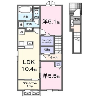 間取図 フォンテーヌⅢ　Ｂ