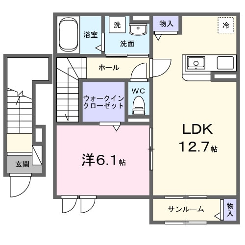 間取り図 サンホワイト駅西