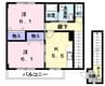 メゾンプロムナードＡ 2Kの間取り