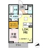 グリーンヒルズ Ⅵ 1LDKの間取り