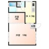 レジデンス霞城 2Kの間取り