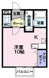 ピュア・ホシナ 1Rの間取り