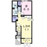 クァルトゥムＦＫ　Ａ 1LDKの間取り