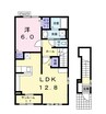 ミューズリー 1LDKの間取り