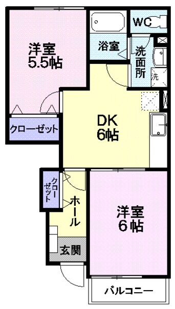 間取図 リブタウン　Ｂ