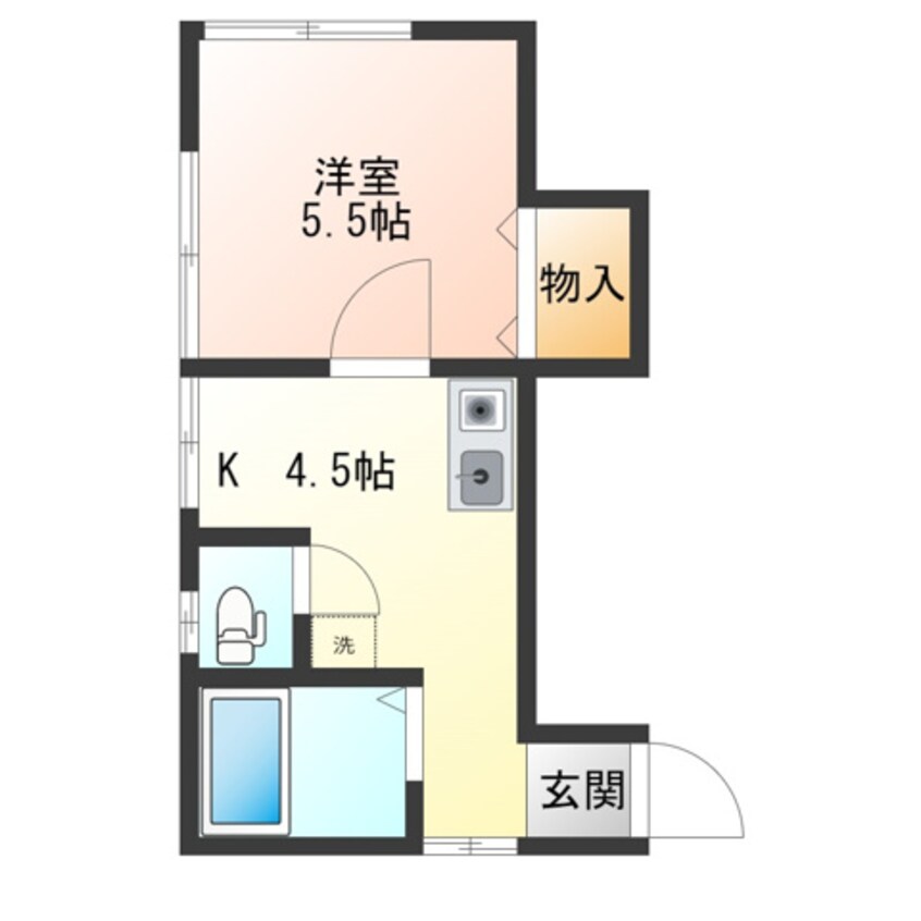 間取図 Chatsworth七日町