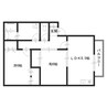 ハイカムールエレガンス 2LDKの間取り