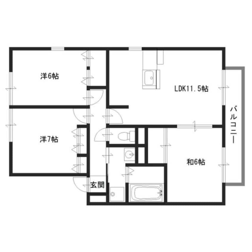 間取図 アベニュー御立