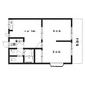 エステートピア宮ノ下 2DKの間取り