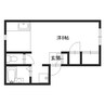 ドミール六軒 1Rの間取り