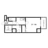 レジデンスＭ姫路 1Kの間取り