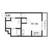 プライム英賀保 1Rの間取り