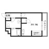 プライム英賀保 1Rの間取り