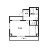 メゾン白鷺 1Kの間取り