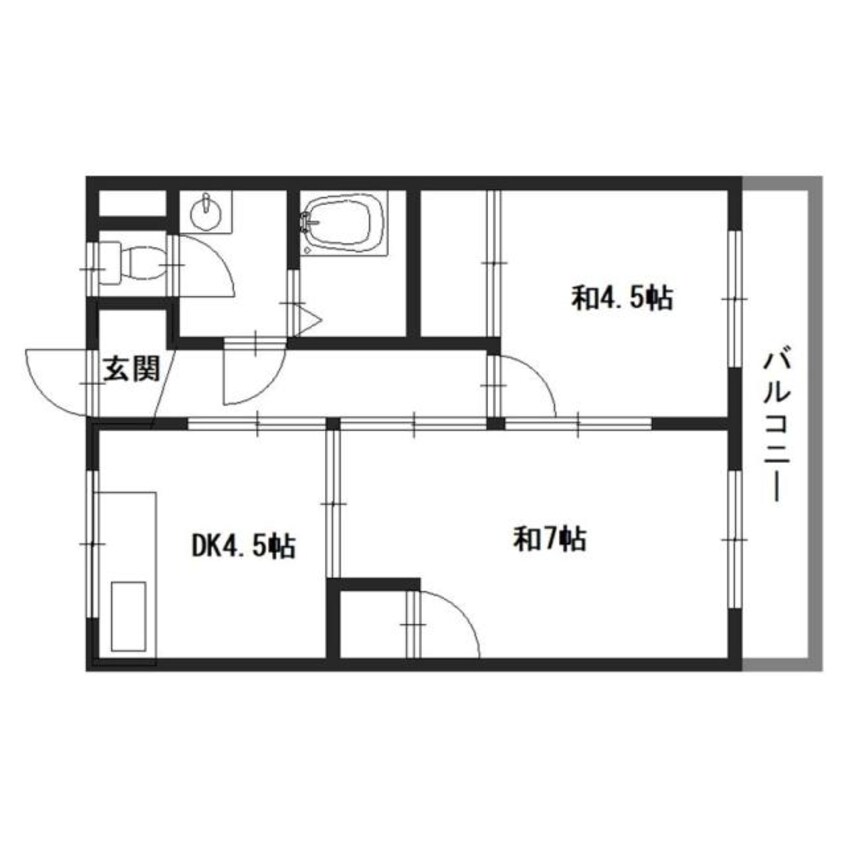 間取図 シャトー東洋