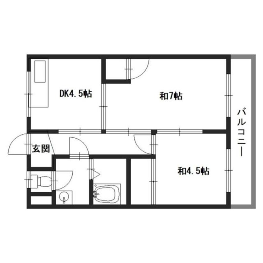 間取図 シャトー東洋