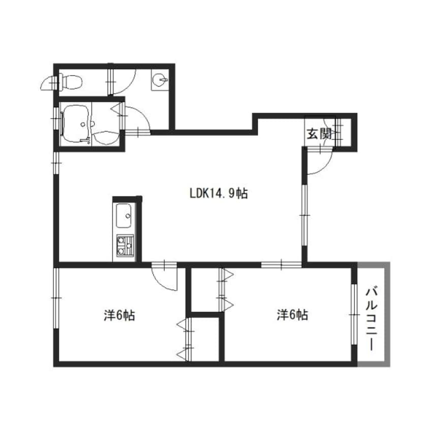 間取図 ラ・スコレール水上