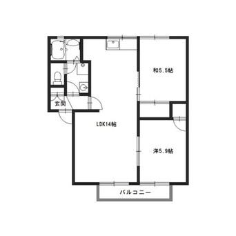 間取図 グリーンハイツ高砂