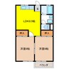 浅井コーポ 2LDKの間取り