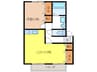 Ｇｒｅｅｎ　Ｇａｒｄｅｎ　Ｌｕｐｉｎａ　Ｃ棟 1LDKの間取り
