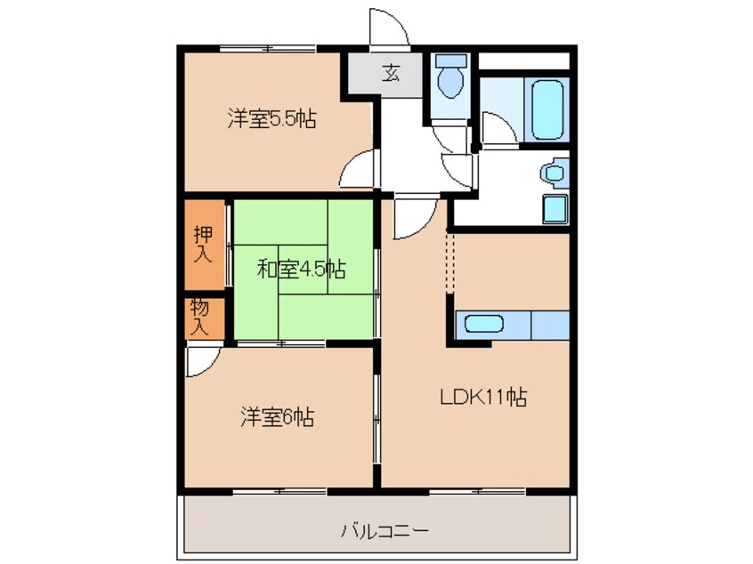 間取図 サンティアラＡ