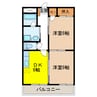 ジュネスＫＯＡ 2DKの間取り