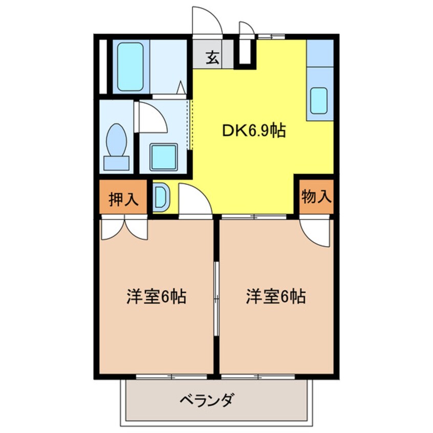 間取図 ニューシティ新井Ｂ