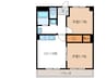 エントピア足近 2DKの間取り