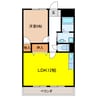 サンフラワー正木Ⅱ 1LDKの間取り