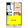 サンフラワー正木Ⅱ 1LDKの間取り