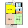ハピネス千代　５ 2DKの間取り