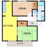 サンガーデン羽島 2LDKの間取り