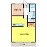 アルデアＭ 1LDKの間取り
