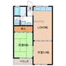 豊島コーポ 2LDKの間取り
