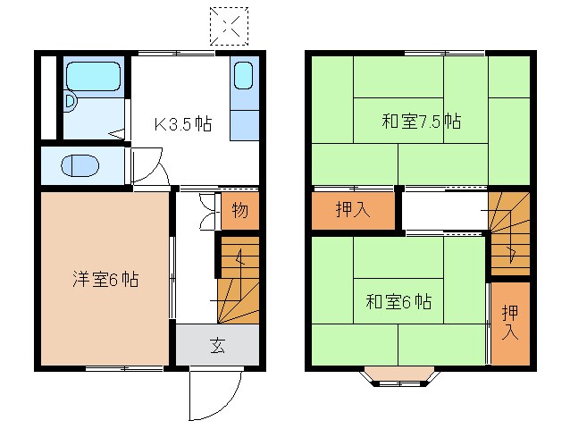 間取り図 オカダコーポ第２