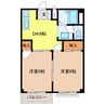 サンハイツ岩田Ａ 2DKの間取り